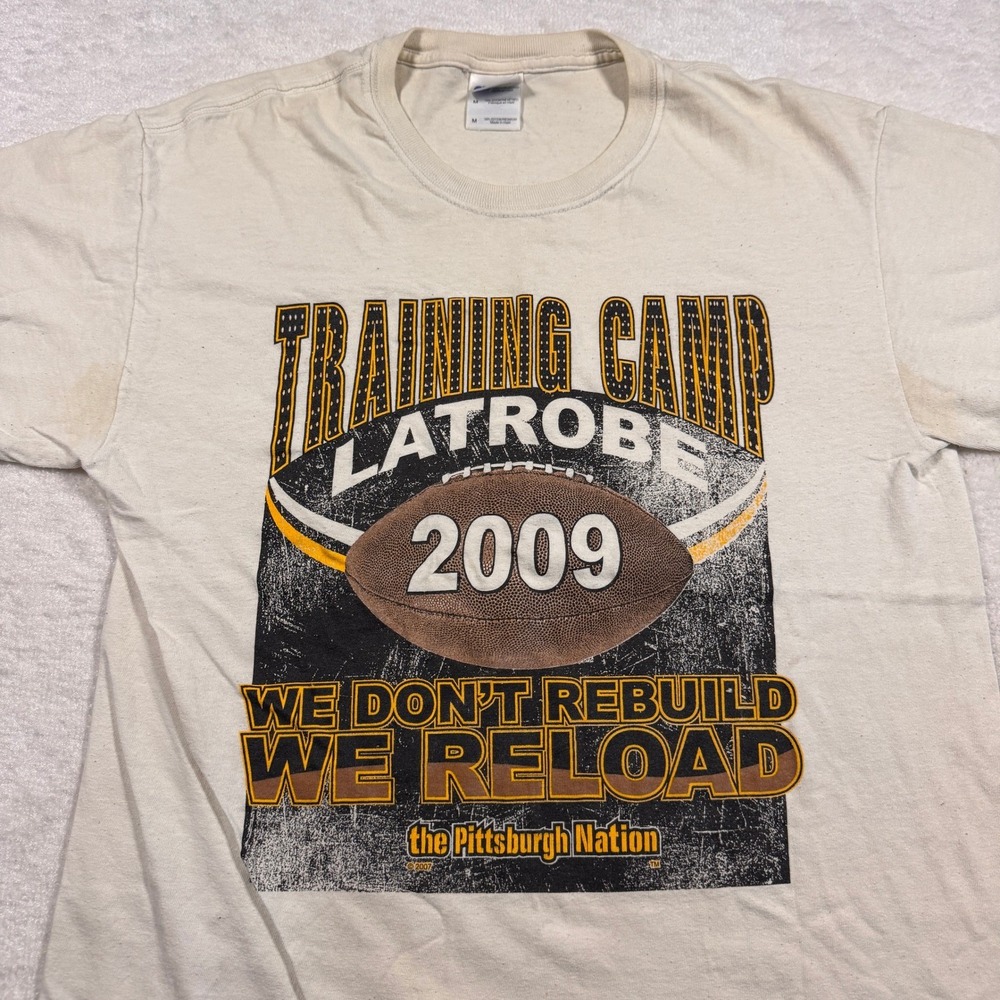 Gildan Mens 2009 Training Camp Latrobe Pittsburgh Nation Graphic T-Shirt Medium‎